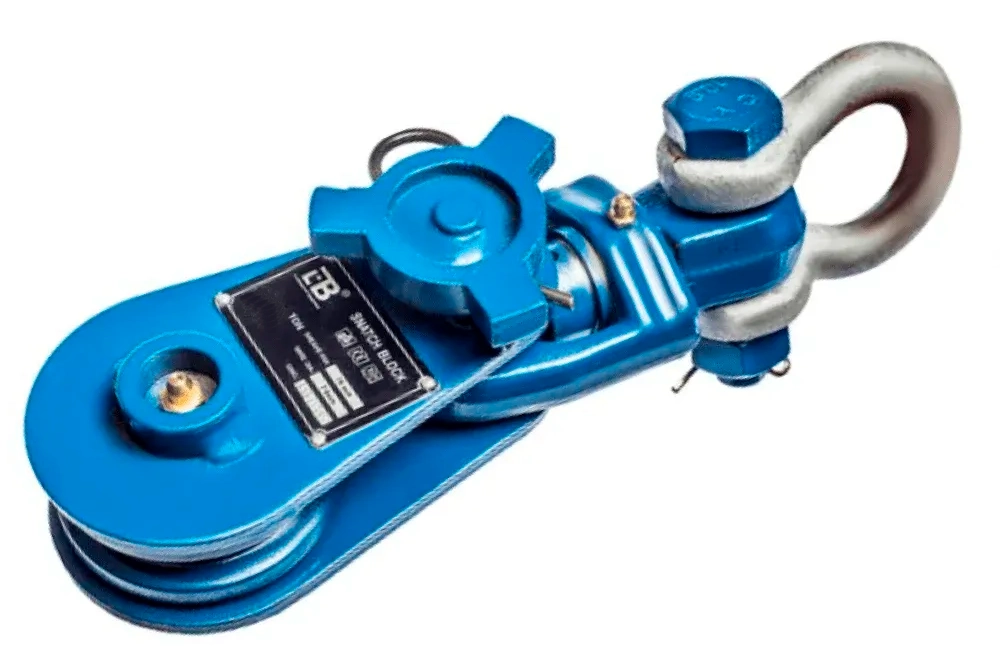 Блок усиленный монтажный шкивовый (с ушком/проушиной) L 8 т 1 ролик