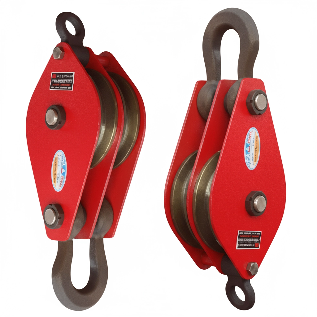 Блок монтажный двухрольный с ушком (проушиной) 20 т 2 ролика