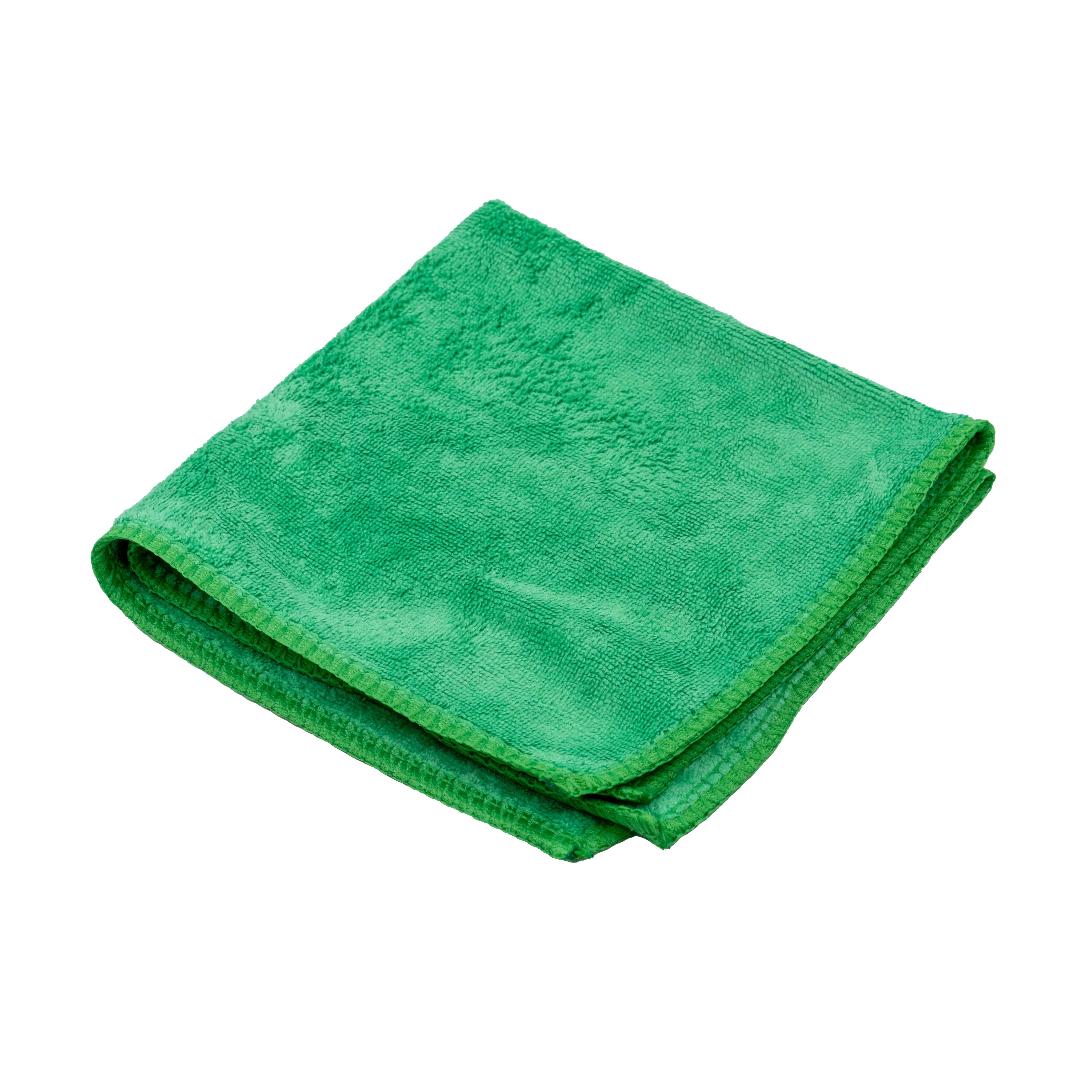 Салфетка из микрофибры пушистая, размер 30x30см, плотность 380г/м2, цвет зеленый - AS380G3030